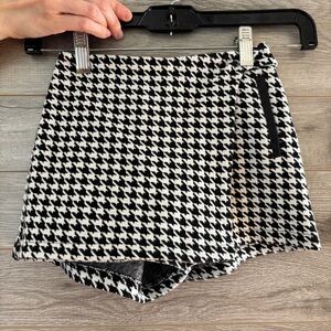 Zara Plaid Houndstooth Skort, Girls Size 8